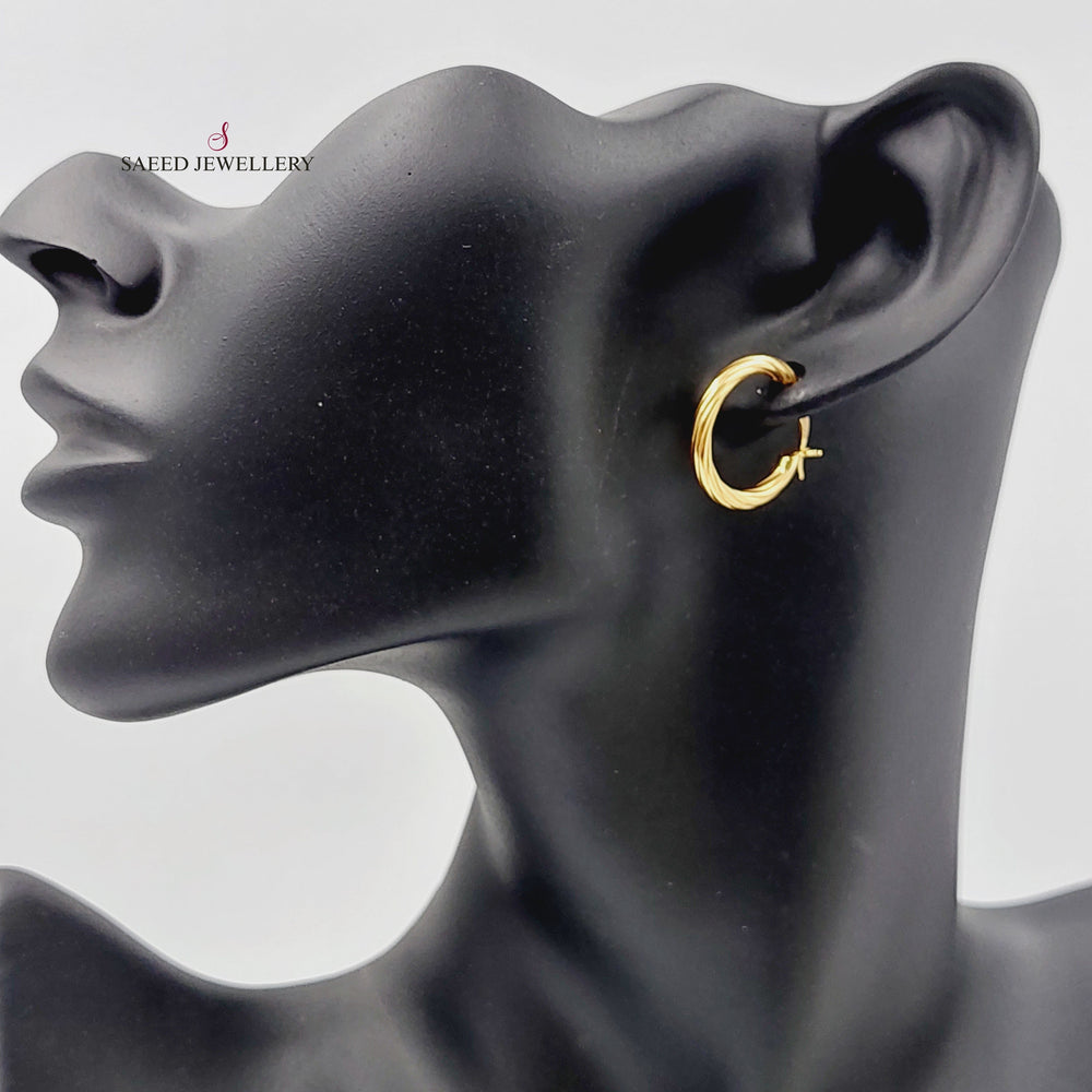 Hoop Earrings  Made Of 21K Yellow Gold by Saeed Jewelry-29745
