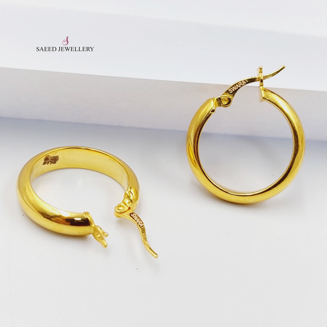 21K Gold Hoop Earrings by Saeed Jewelry - Image 4