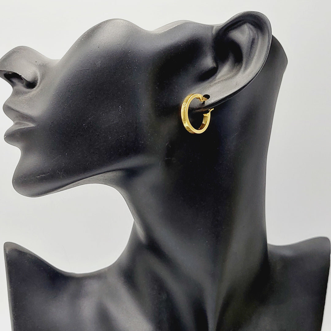 21K Gold Hoop Earrings by Saeed Jewelry - Image 2