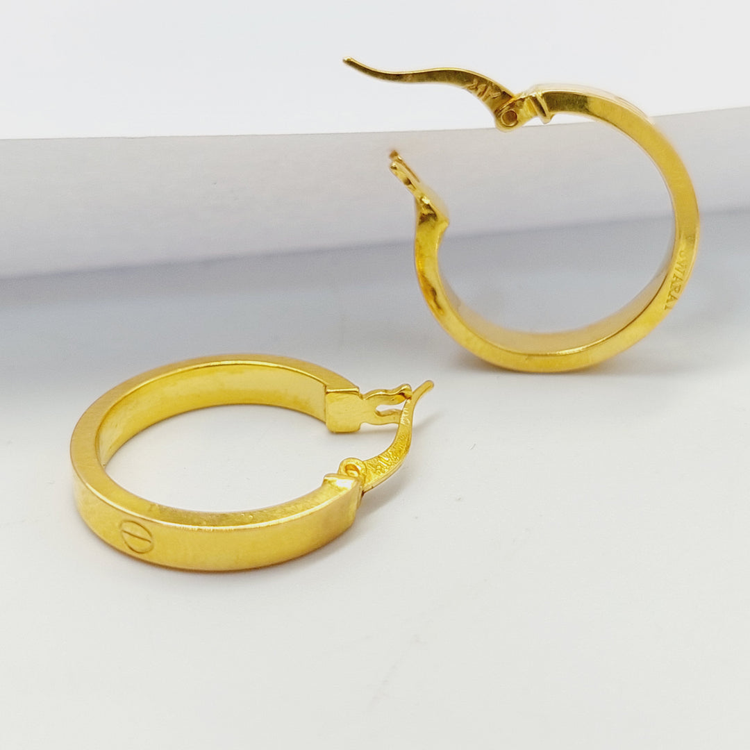 Hoop Earrings  Made Of 21K Yellow Gold by Saeed Jewelry-30728