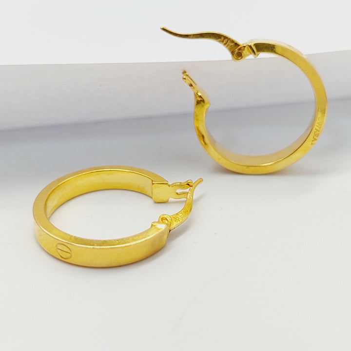 Hoop Earrings  Made Of 21K Yellow Gold by Saeed Jewelry-30728