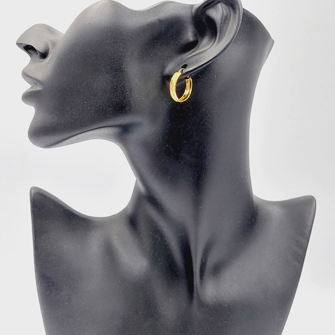 Hoop Earrings  Made of 21K Yellow Gold by Saeed Jewelry-31156