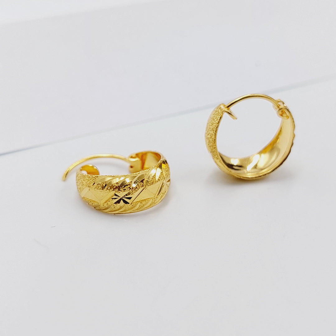 21K Gold Hoop Earrings by Saeed Jewelry - Image 1