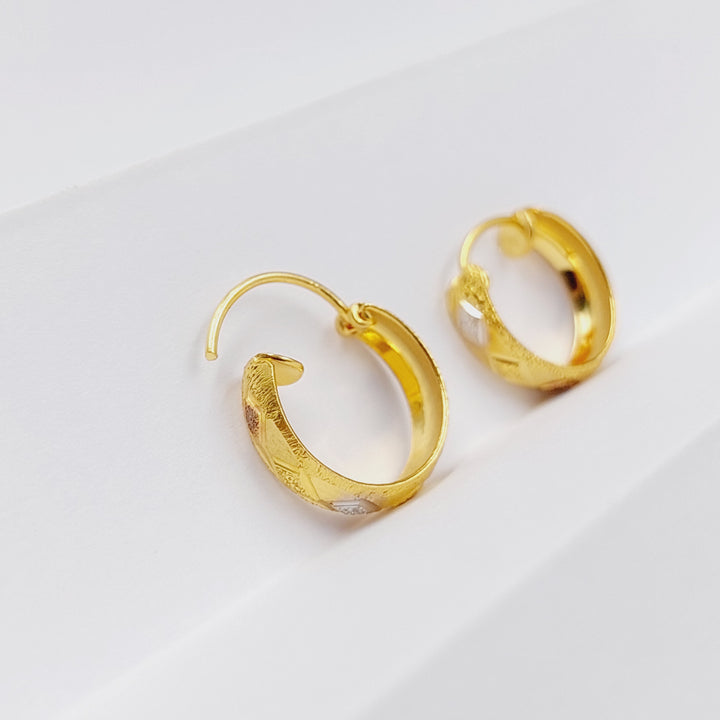 21K Gold Hoop Earrings by Saeed Jewelry - Image 4