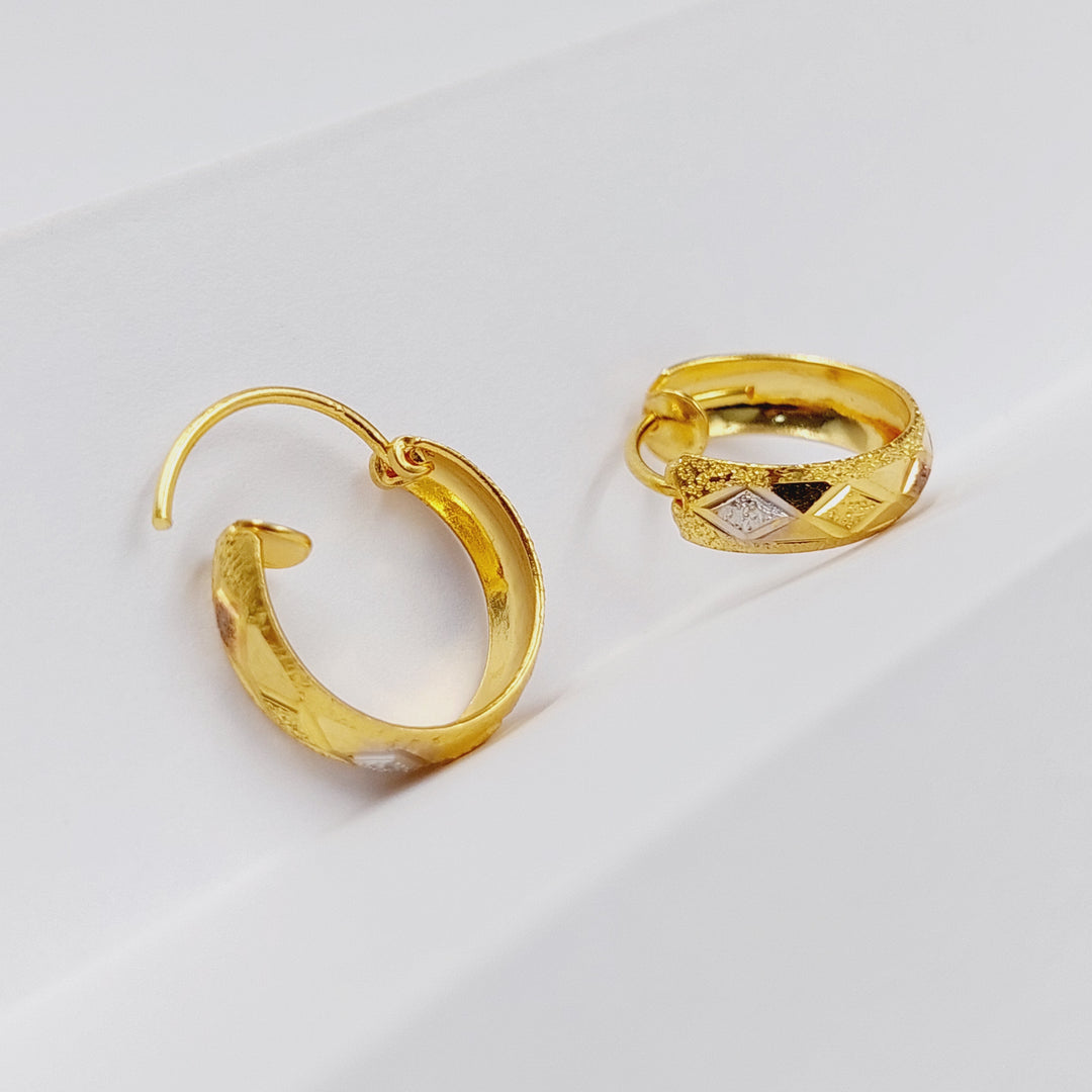 21K Gold Hoop Earrings by Saeed Jewelry - Image 5