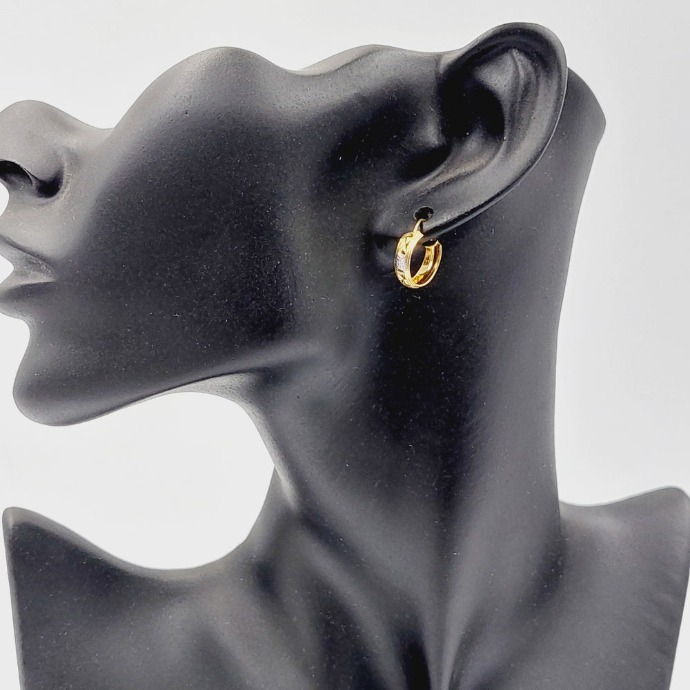 21K Gold Hoop Earrings by Saeed Jewelry - Image 2