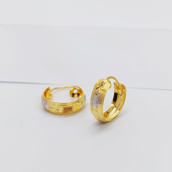 21K Gold Hoop Earrings by Saeed Jewelry - Image 4