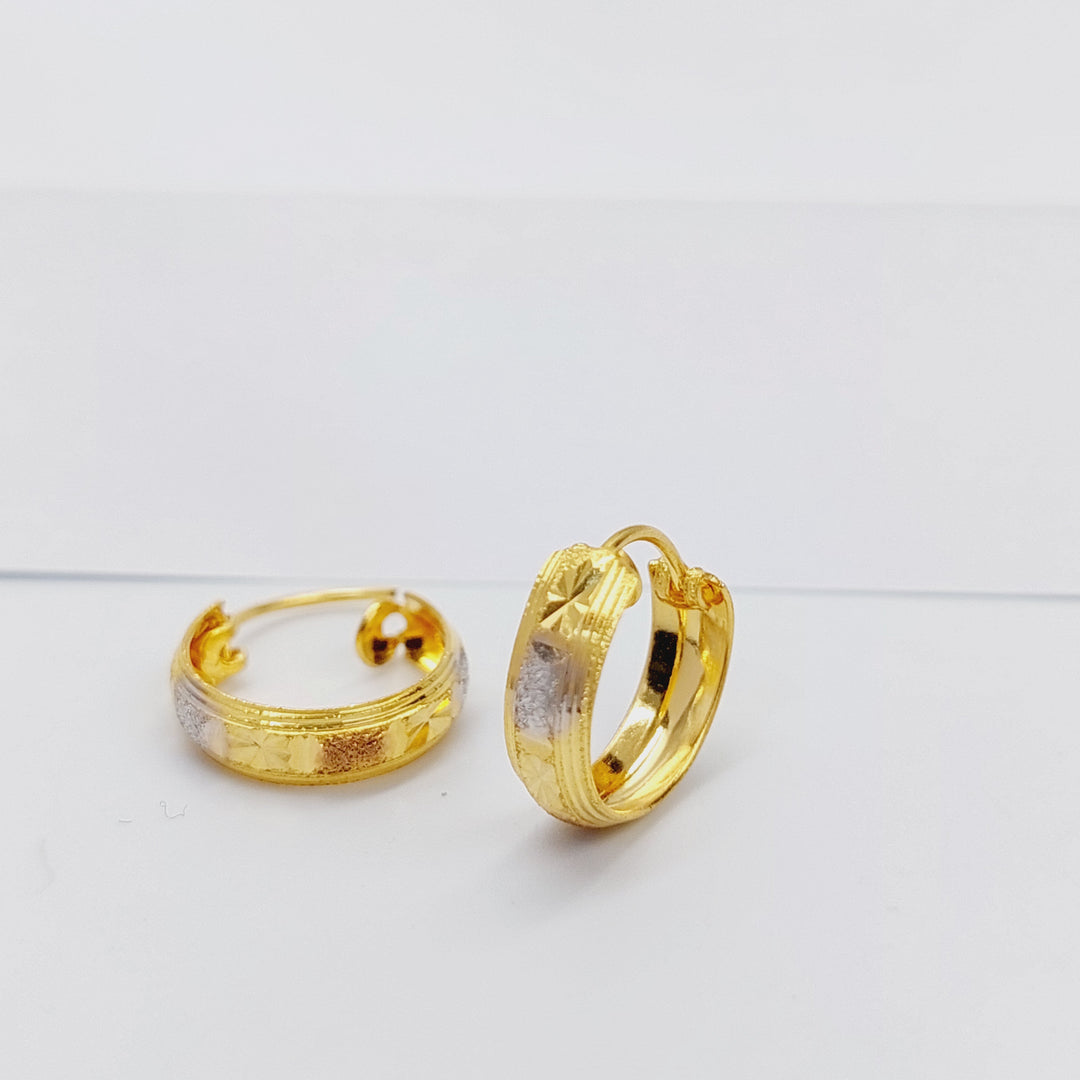 21K Gold Hoop Earrings by Saeed Jewelry - Image 6