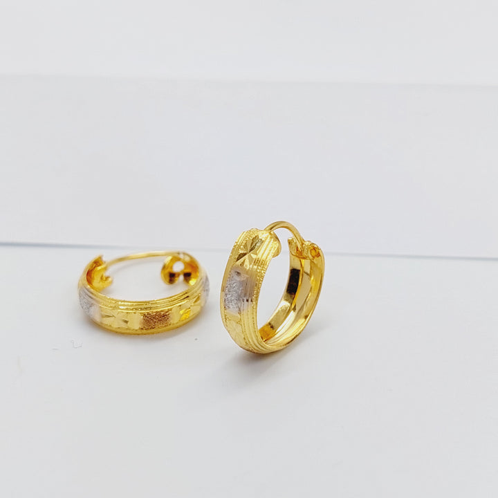 21K Gold Hoop Earrings by Saeed Jewelry - Image 1