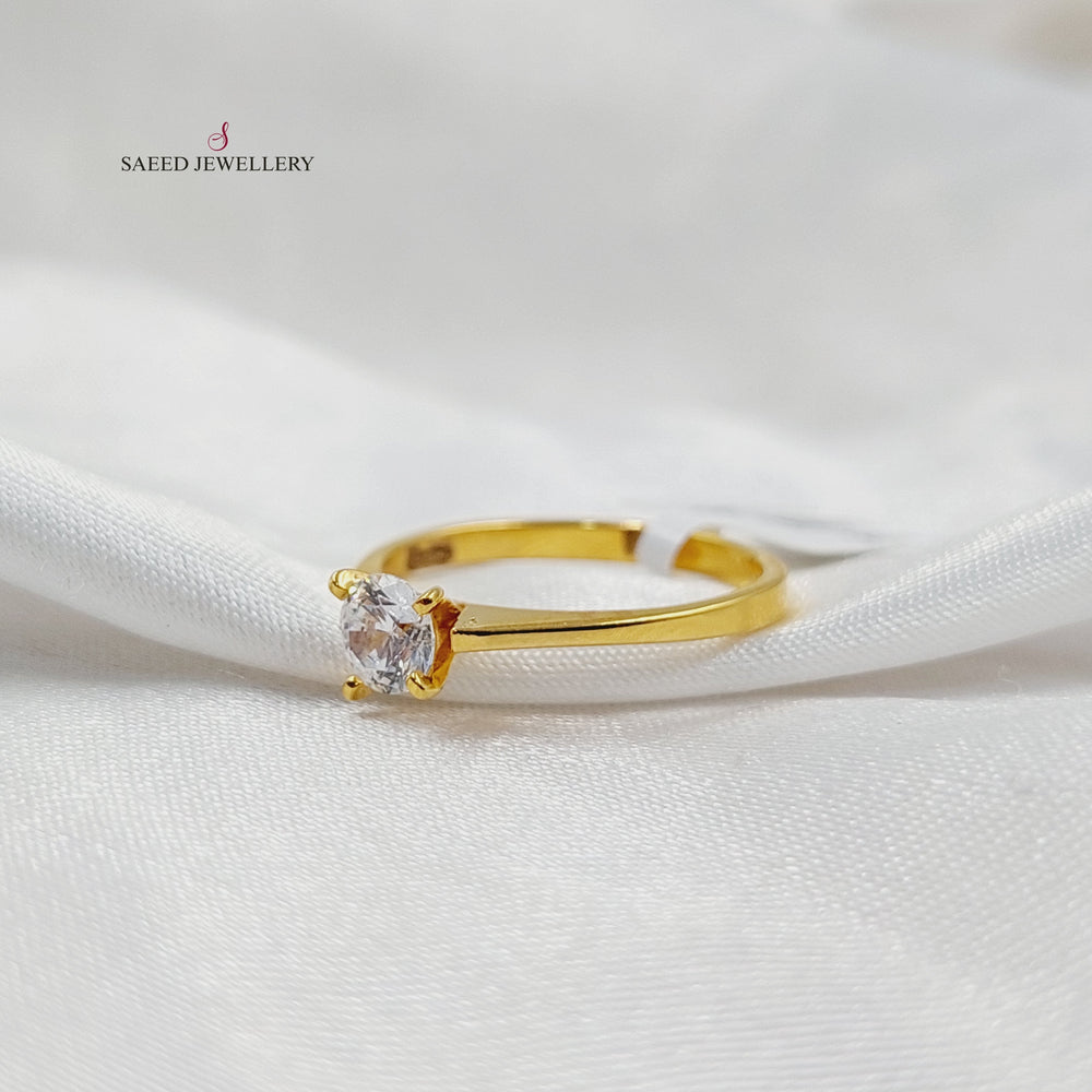 21K Gold Solitaire Engagement Ring by Saeed Jewelry - Image 2