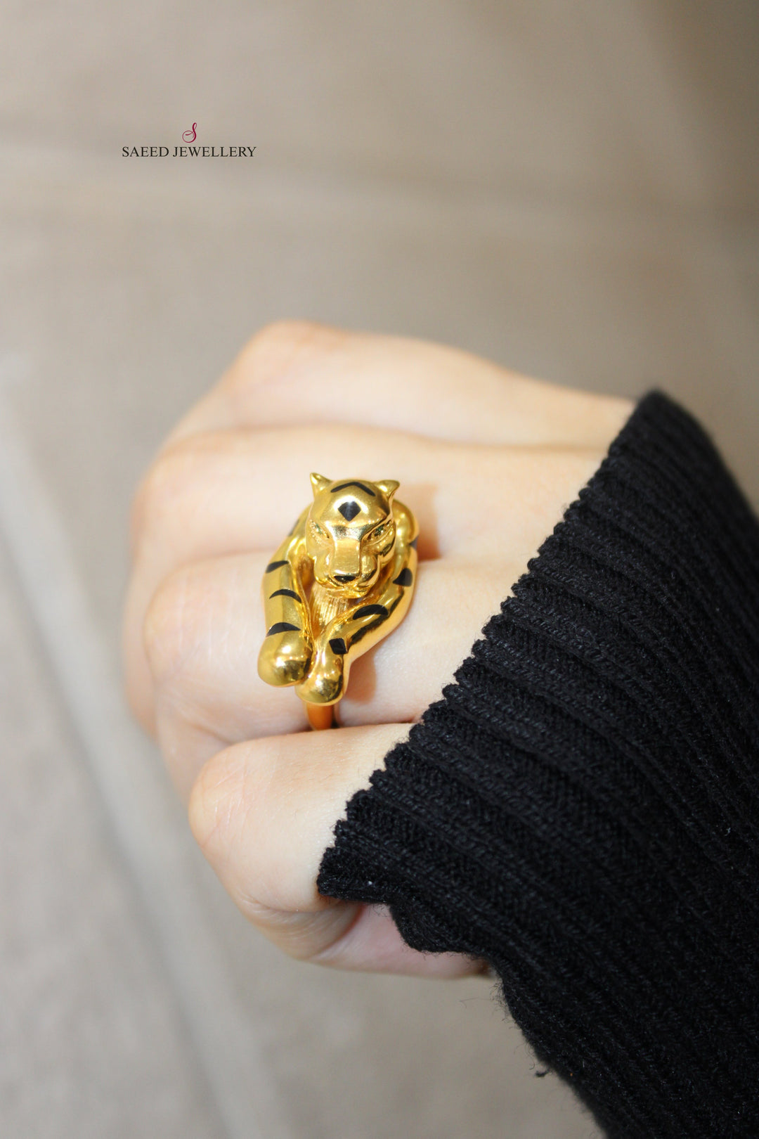 21K Gold Tiger Ring by Saeed Jewelry - Image 8