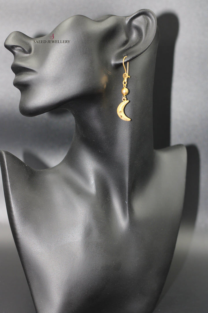 21K Gold Fancy Earrings by Saeed Jewelry - Image 6