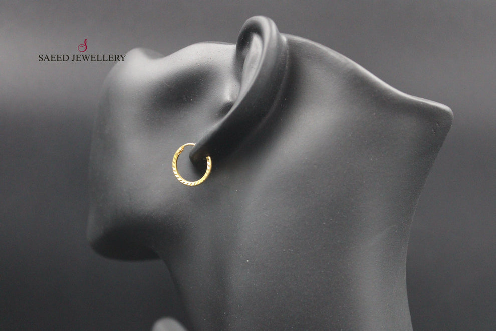 21K Gold Hoop Earrings by Saeed Jewelry - Image 10