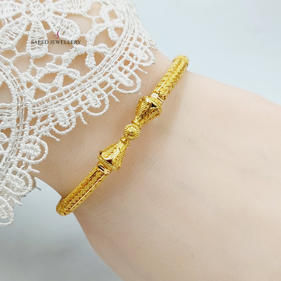 21K Gold Indian Bracelet by Saeed Jewelry - Image 2