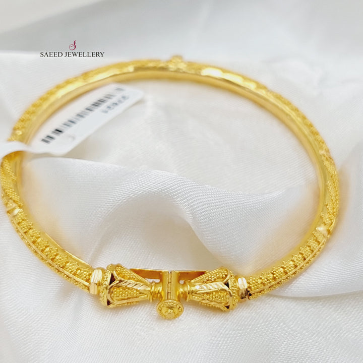 21K Gold Indian Bracelet by Saeed Jewelry - Image 3