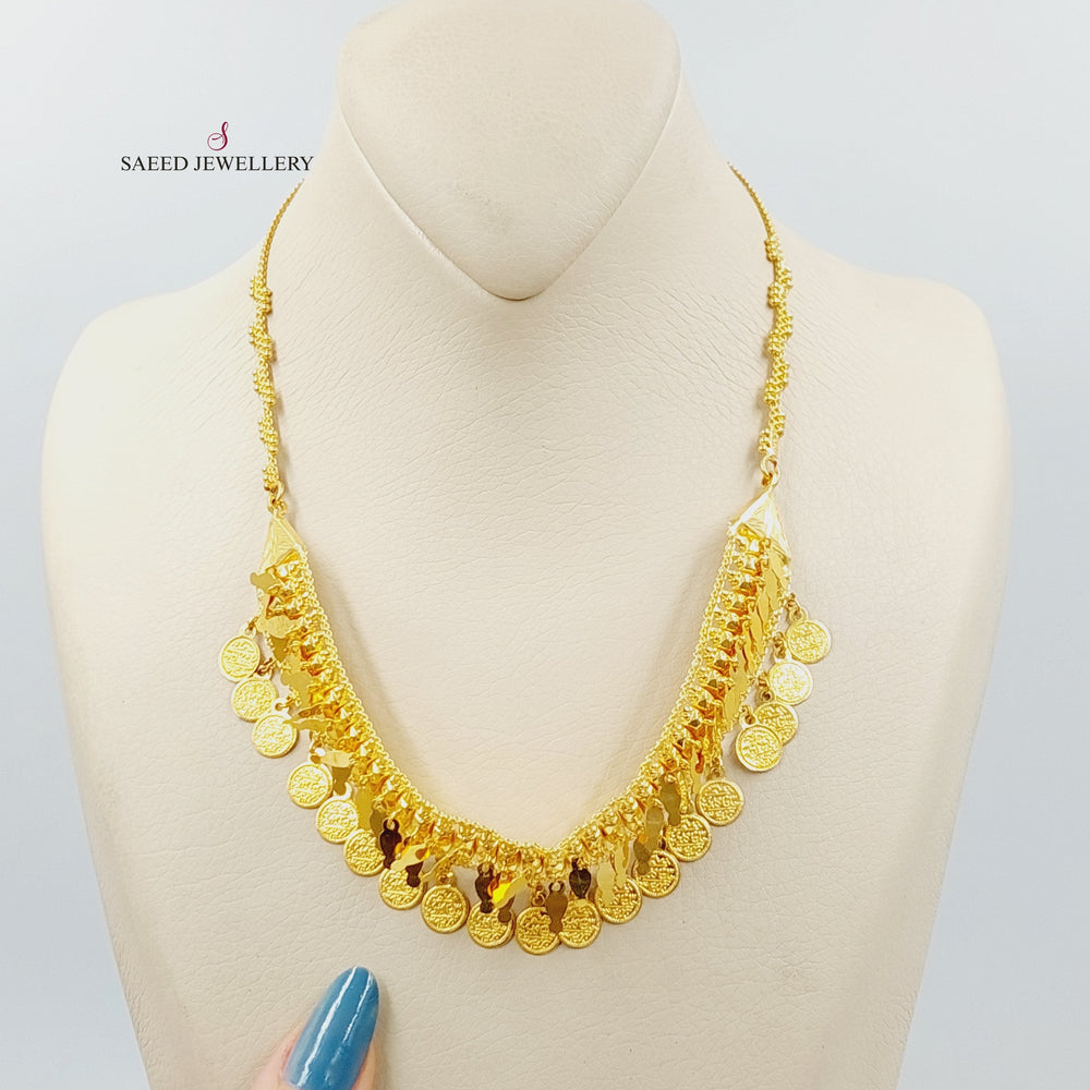 21K Gold Indian Choker Necklace by Saeed Jewelry - Image 2