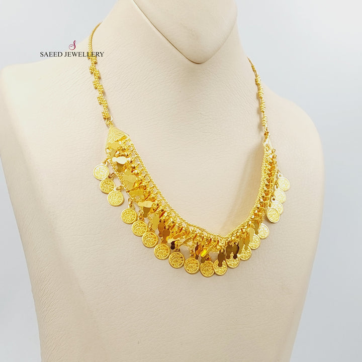 21K Gold Indian Choker Necklace by Saeed Jewelry - Image 4