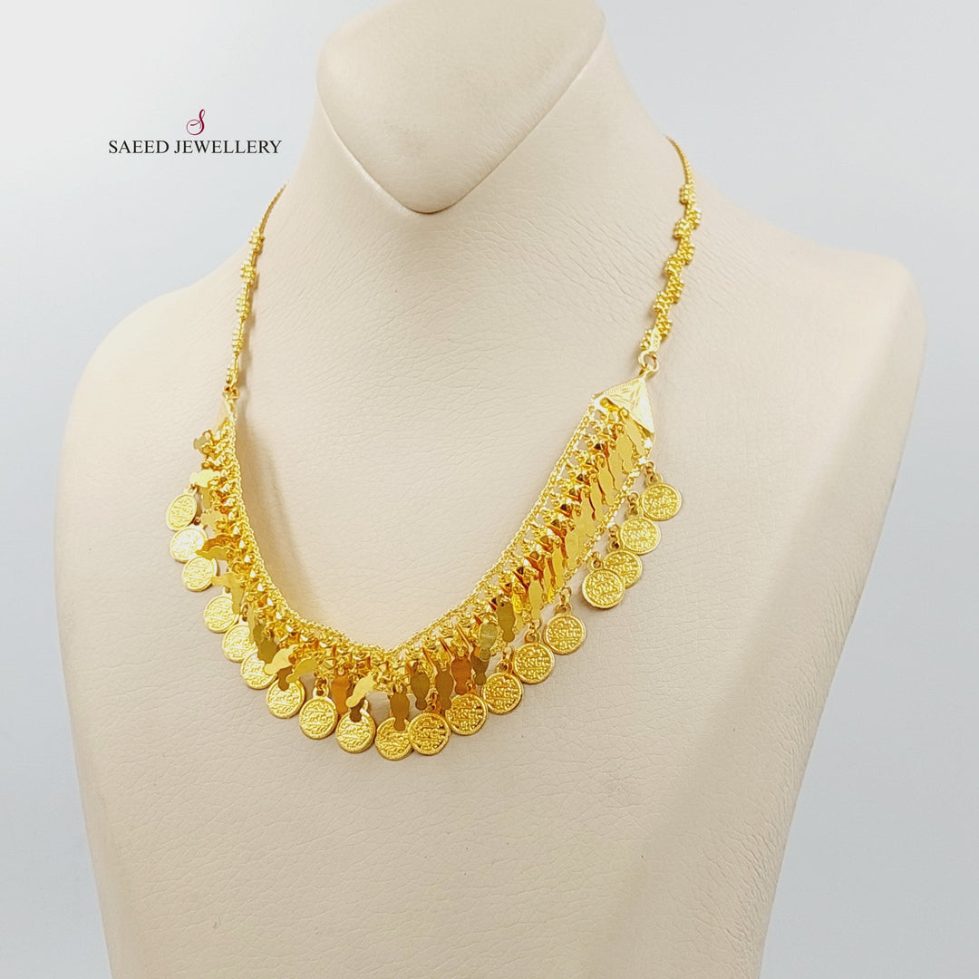 21K Gold Indian Choker Necklace by Saeed Jewelry - Image 5
