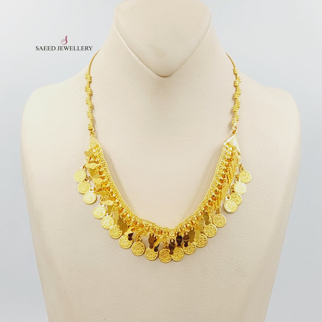 21K Gold Indian Choker Necklace by Saeed Jewelry - Image 1