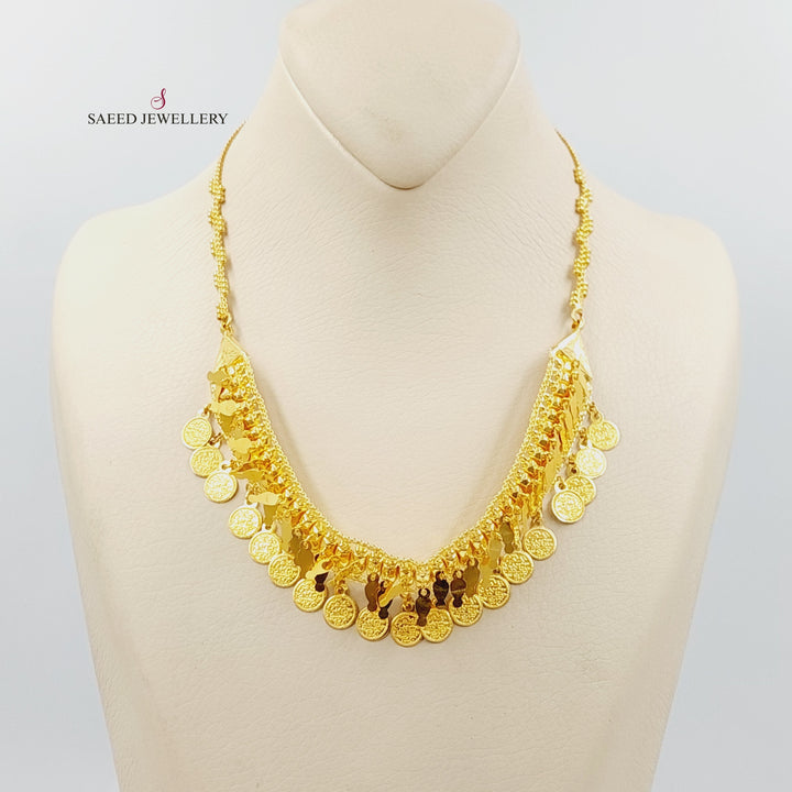 21K Gold Indian Choker Necklace by Saeed Jewelry - Image 1