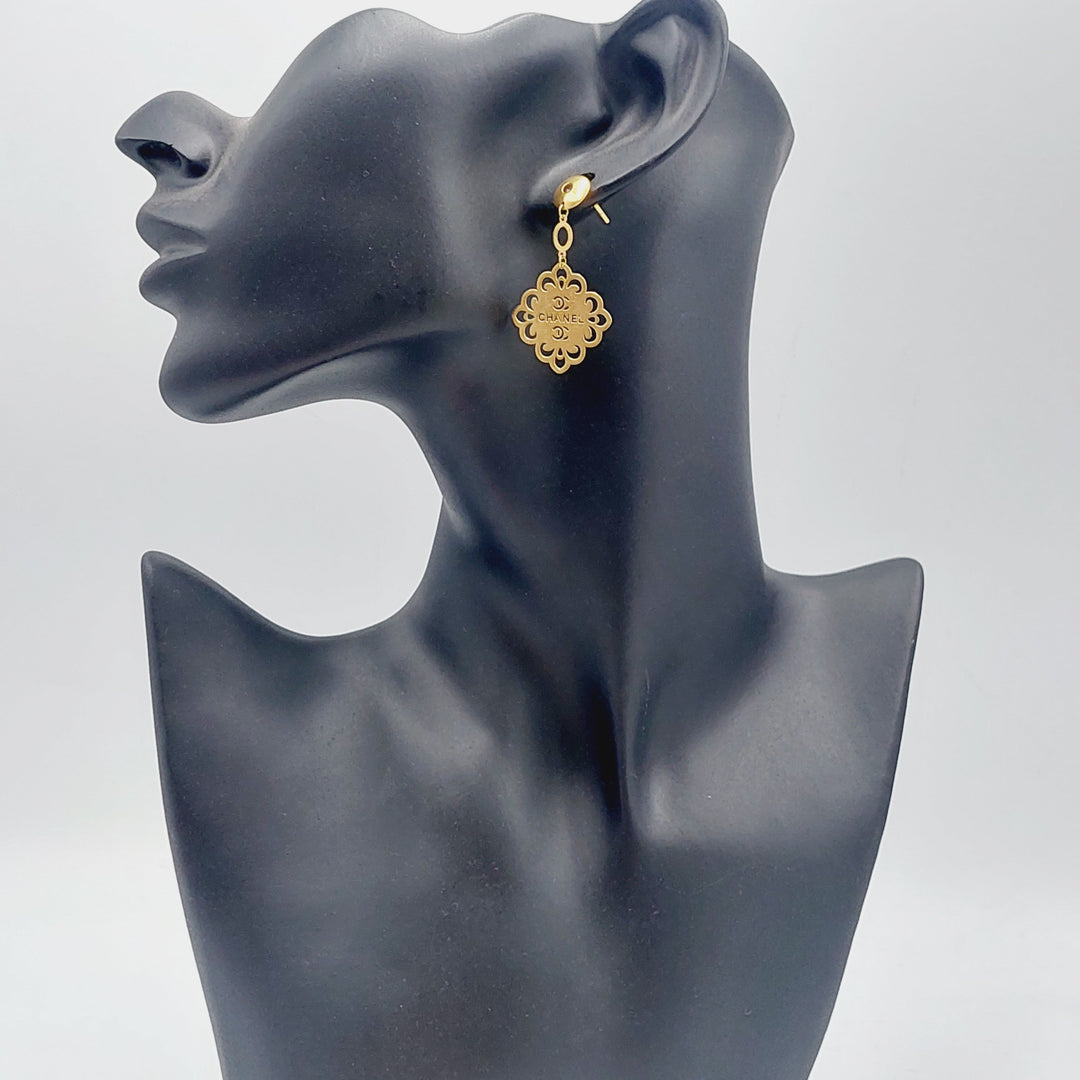 Italian Earrings Made Of 18K Yellow Gold by Saeed Jewelry-27536