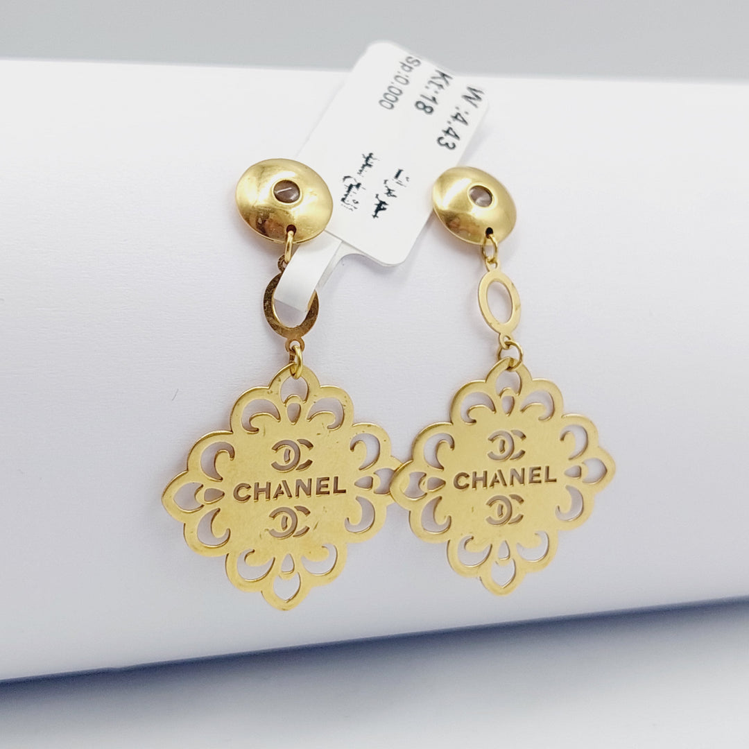 Italian Earrings Made Of 18K Yellow Gold by Saeed Jewelry-27536