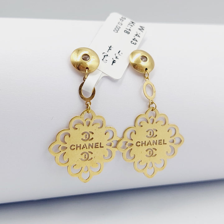 Italian Earrings Made Of 18K Yellow Gold by Saeed Jewelry-27536