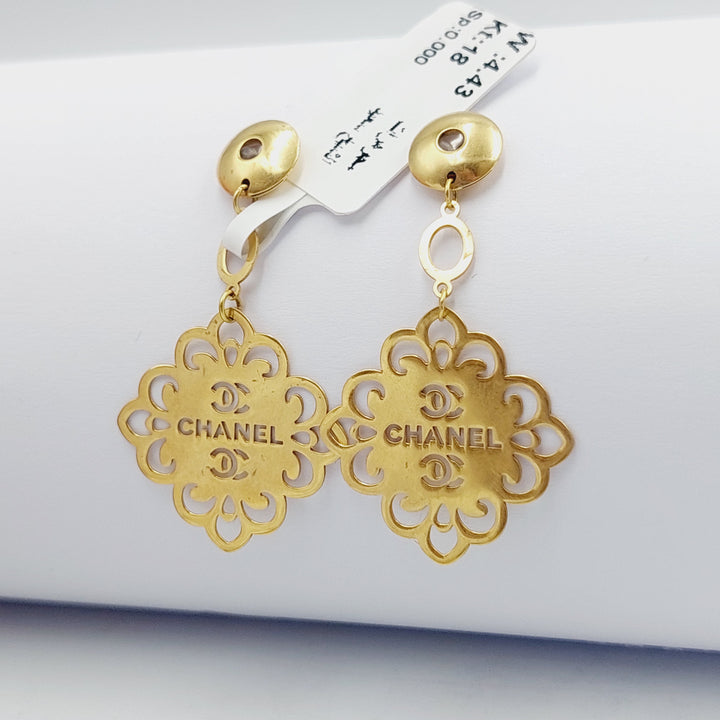 Italian Earrings Made Of 18K Yellow Gold by Saeed Jewelry-27536
