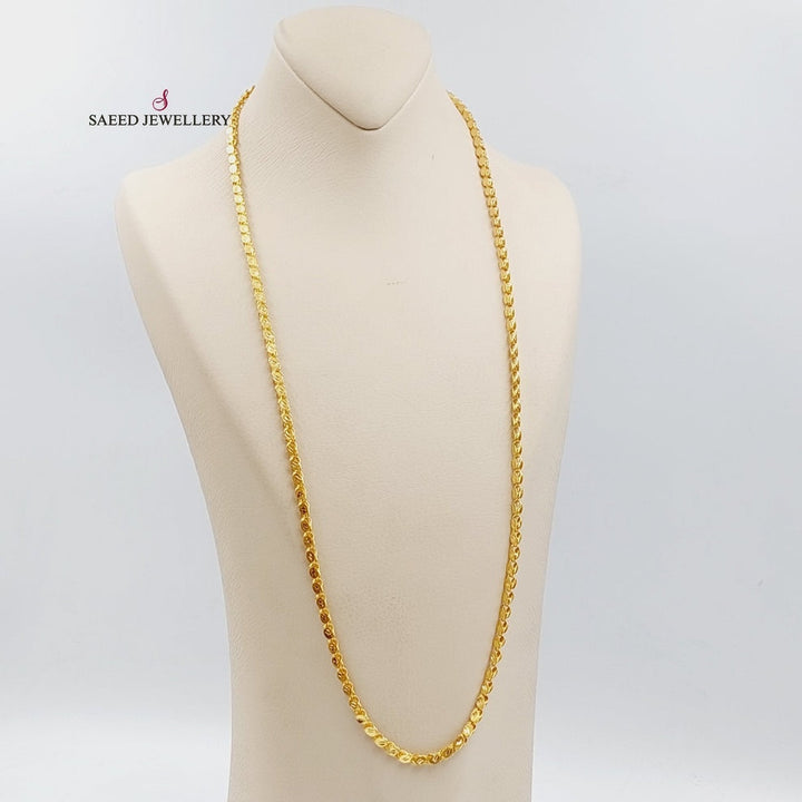 21K Gold Jarir Halabi Chain 100cm by Saeed Jewelry - Image 2