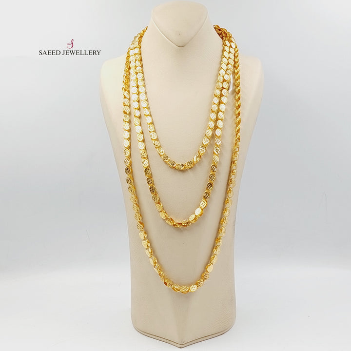 21K Gold Jarir Halabi Long Necklace by Saeed Jewelry - Image 1
