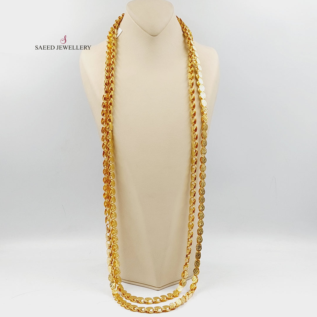 21K Gold Jarir Halabi Necklace by Saeed Jewelry - Image 2