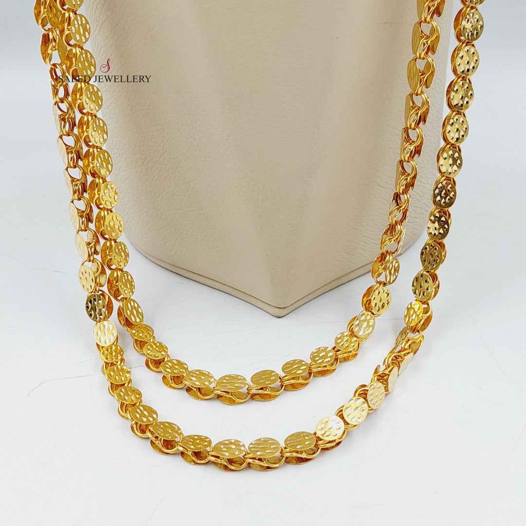 21K Gold Jarir Halabi Necklace by Saeed Jewelry - Image 3