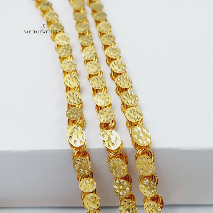 21K Gold Jarir Halabi Necklace by Saeed Jewelry - Image 4