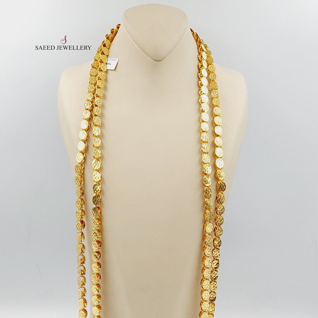 21K Gold Jarir Halabi Necklace by Saeed Jewelry - Image 5