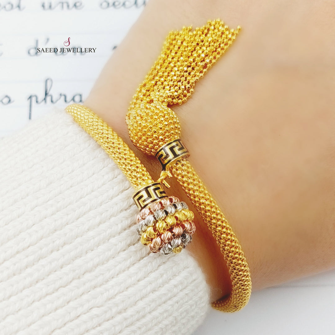21K Gold Jessica Bangle Bracelet by Saeed Jewelry - Image 4