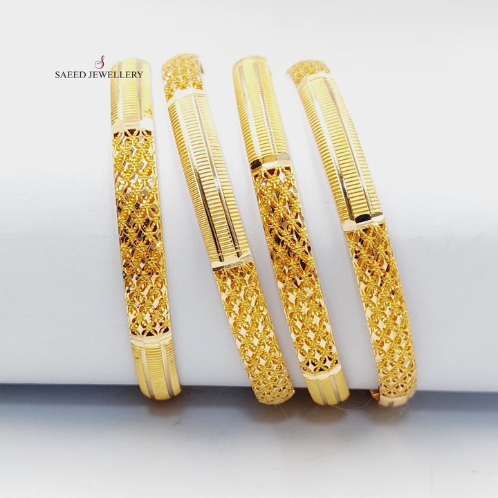 Kuwaiti Bangle  Made Of 21K Yellow Gold by Saeed Jewelry-30028