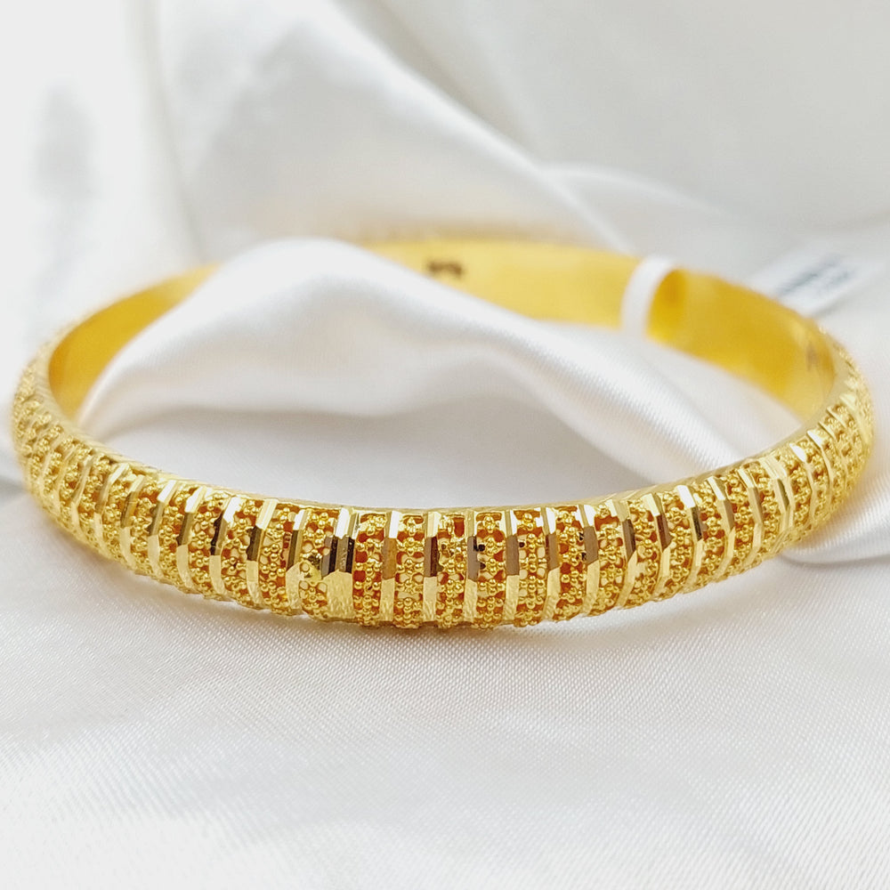 21K Gold Kuwaiti Bangle by Saeed Jewelry - Image 2