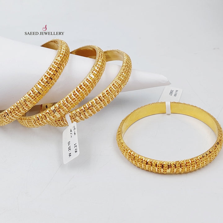 21K Gold Kuwaiti Bangle by Saeed Jewelry - Image 1