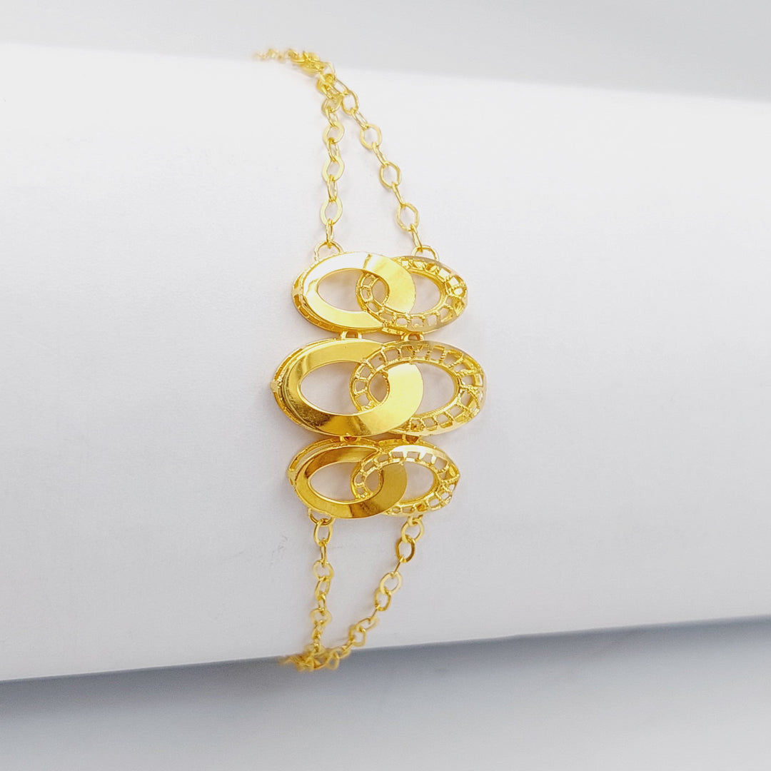 21K Gold Kuwaiti Bracelet by Saeed Jewelry - Image 3