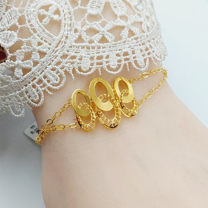 21K Gold Kuwaiti Bracelet by Saeed Jewelry - Image 4