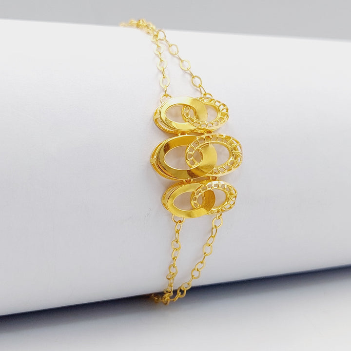 21K Gold Kuwaiti Bracelet by Saeed Jewelry - Image 1