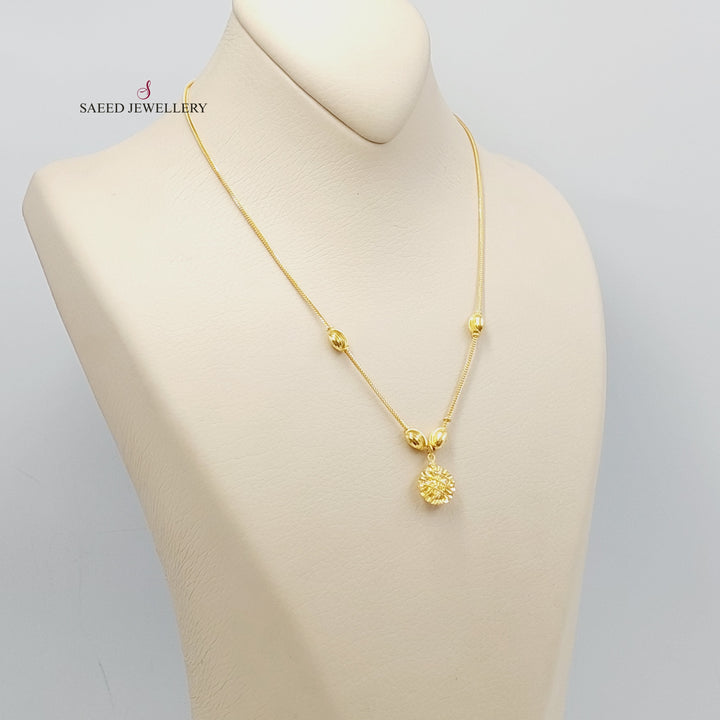 21K Gold Kuwaiti Necklace by Saeed Jewelry - Image 12