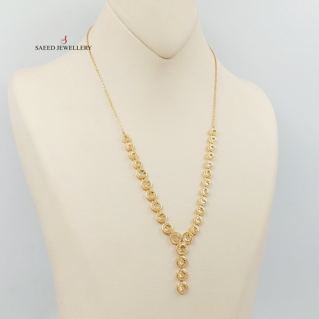 21K Gold Kuwaiti Necklace by Saeed Jewelry - Image 3