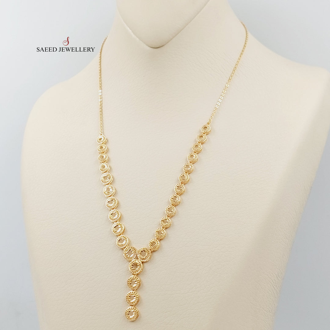 21K Gold Kuwaiti Necklace by Saeed Jewelry - Image 4