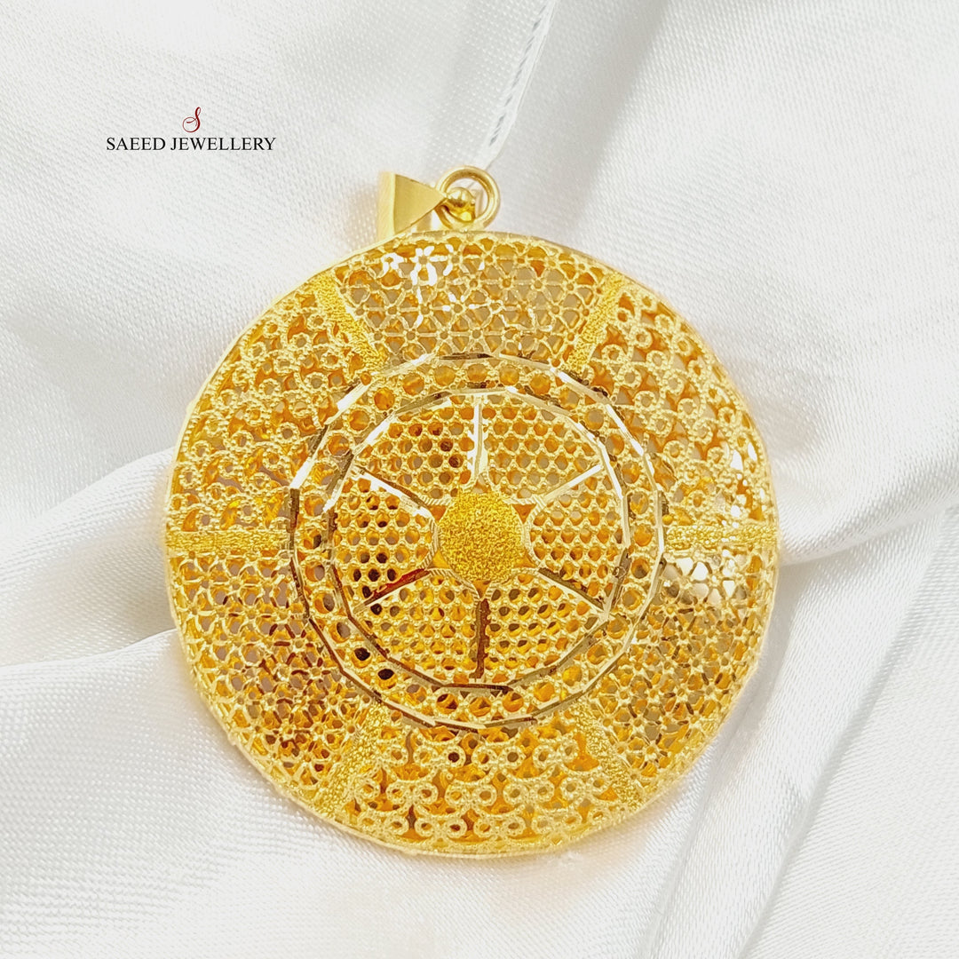 21K Gold Kuwaiti Pendant by Saeed Jewelry - Image 1