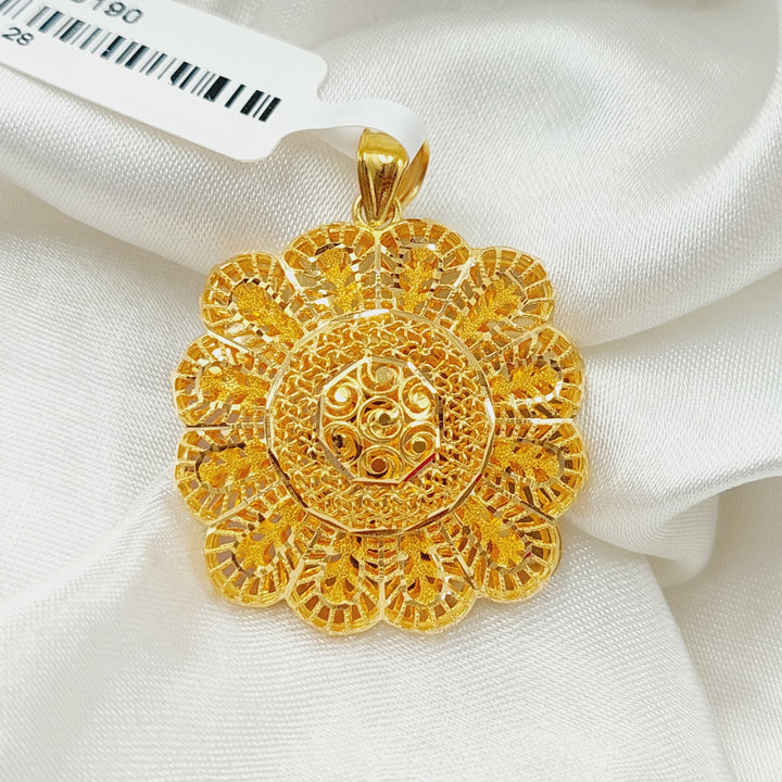 21K Gold Kuwaiti Pendant by Saeed Jewelry - Image 4