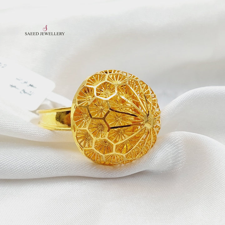Kuwaiti Ring  Made Of 21K Yellow Gold by Saeed Jewelry-30350
