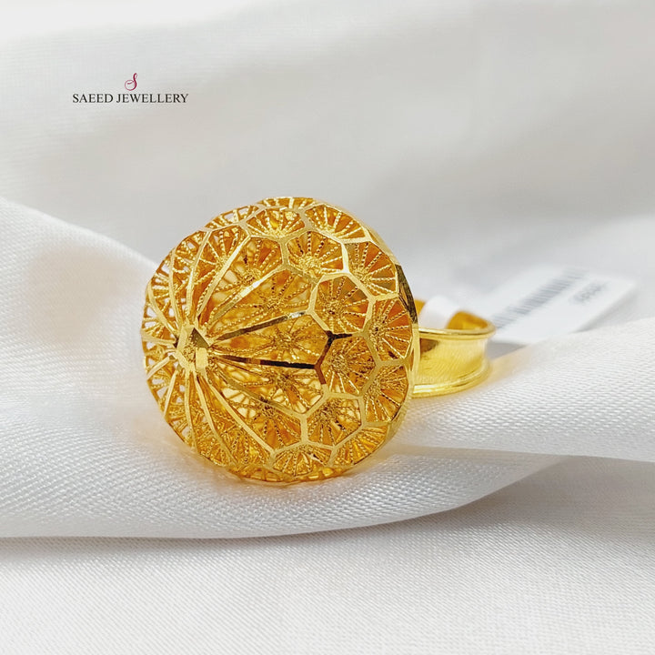 Kuwaiti Ring  Made Of 21K Yellow Gold by Saeed Jewelry-30350