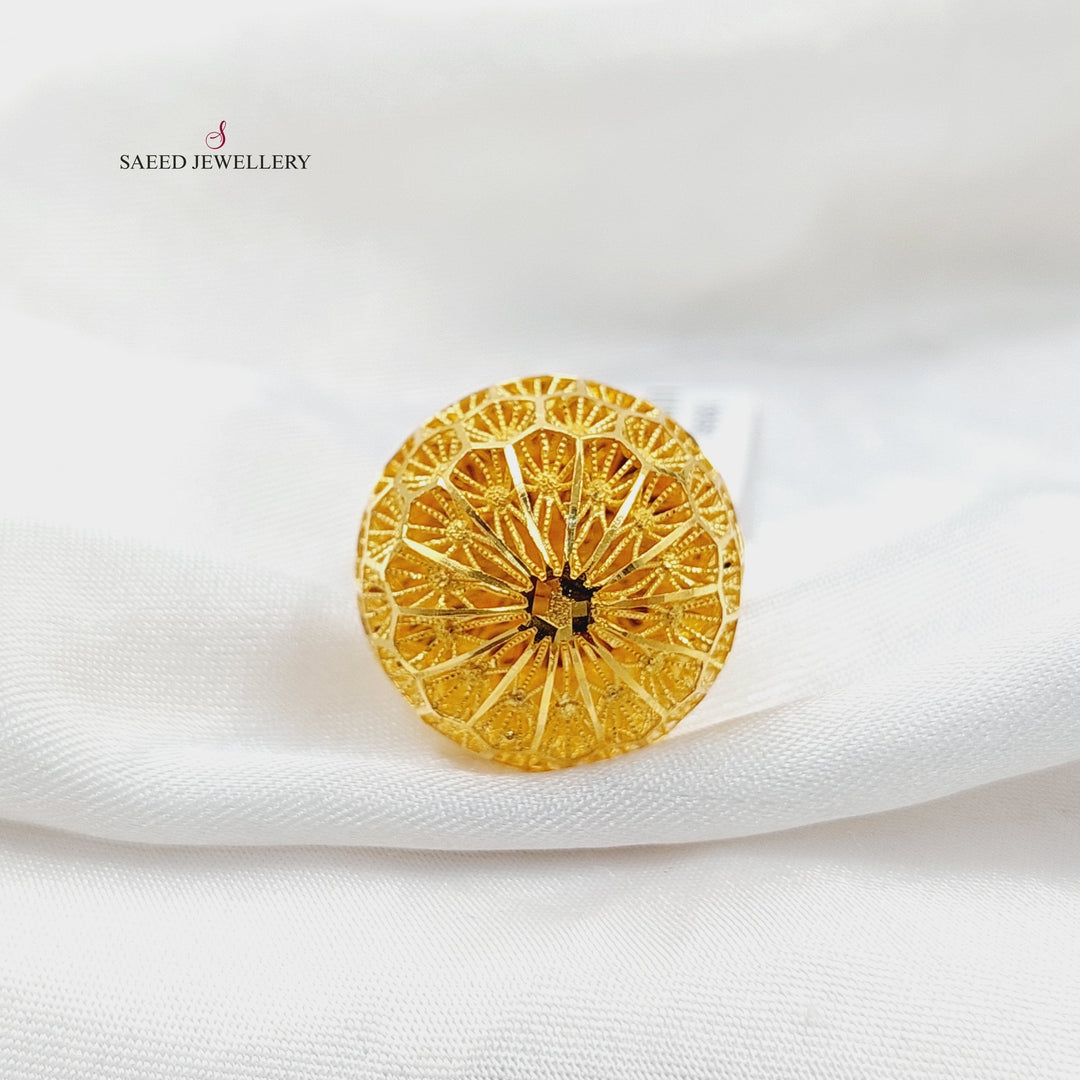 Kuwaiti Ring  Made Of 21K Yellow Gold by Saeed Jewelry-30350