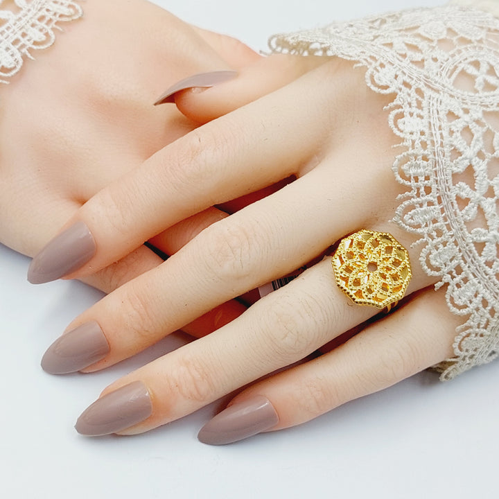 21K Gold Kuwaiti Ring by Saeed Jewelry - Image 6